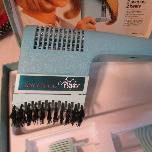 Vintage 1970's Lady Schick Electric Hair Dryer Comb Blower Cybil Shepherd - Picture 3 of 5